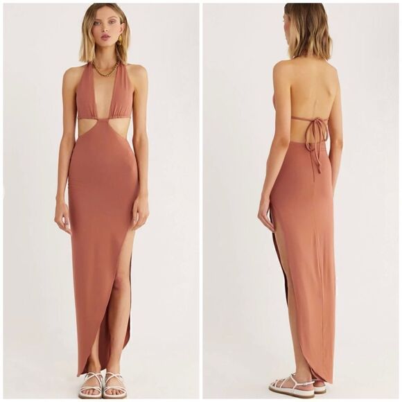 Rumer The Label x Revolve Amber Resortwear Gia Halter Maxi Dress - Picture 1 of 12